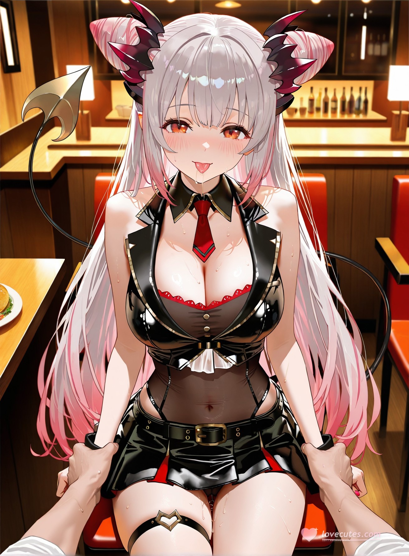 AI Generated Anime Girl - Virtual YouTuber Parta Suou：黑丝紧身衣露穴 261P