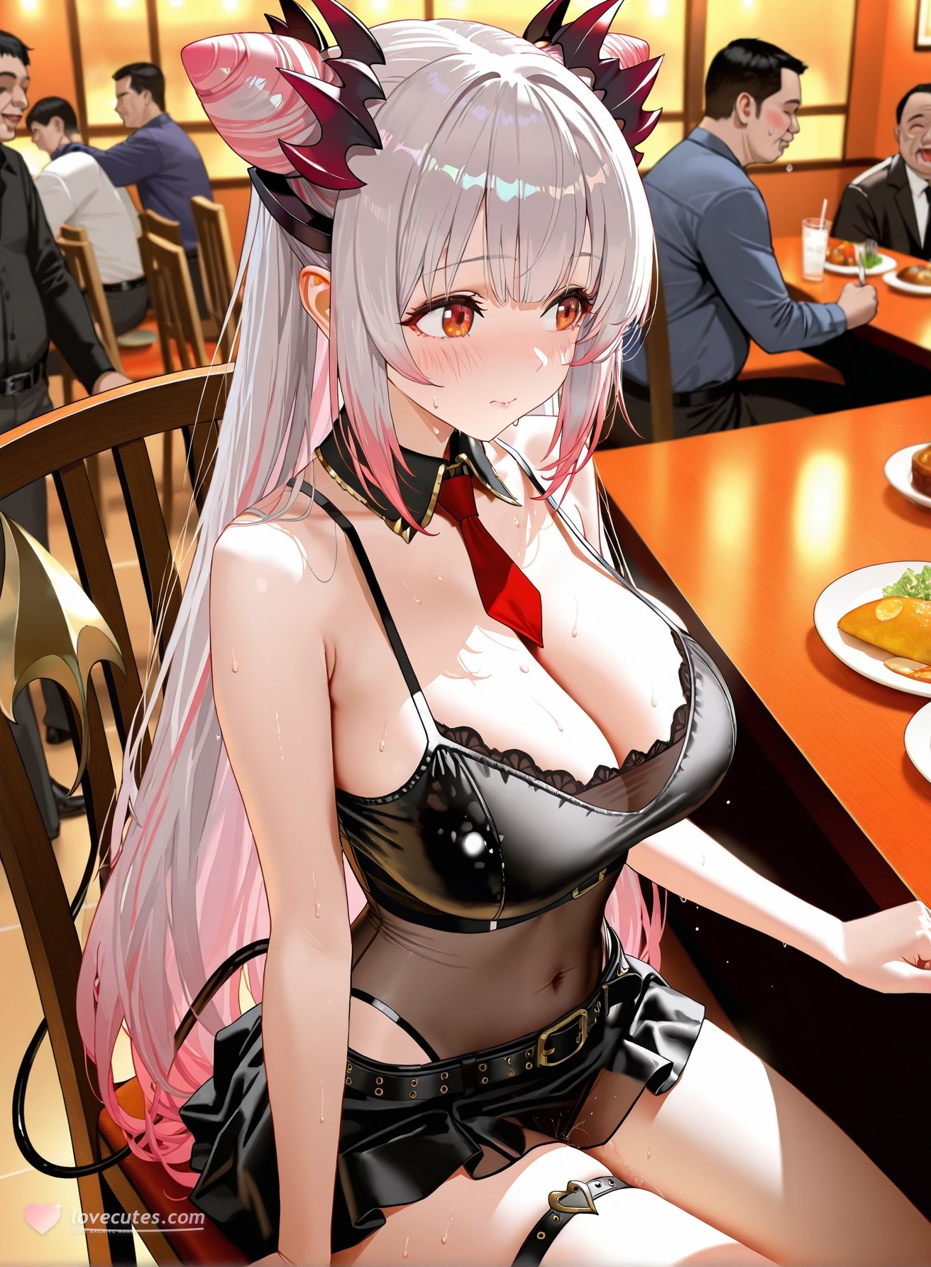 AI Generated Anime Girl - Virtual YouTuber Parta Suou：黑丝紧身衣露穴 261P