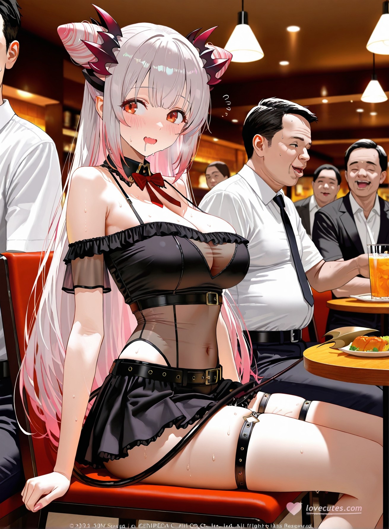 AI Generated Anime Girl - Virtual YouTuber Parta Suou：黑丝紧身衣露穴 261P