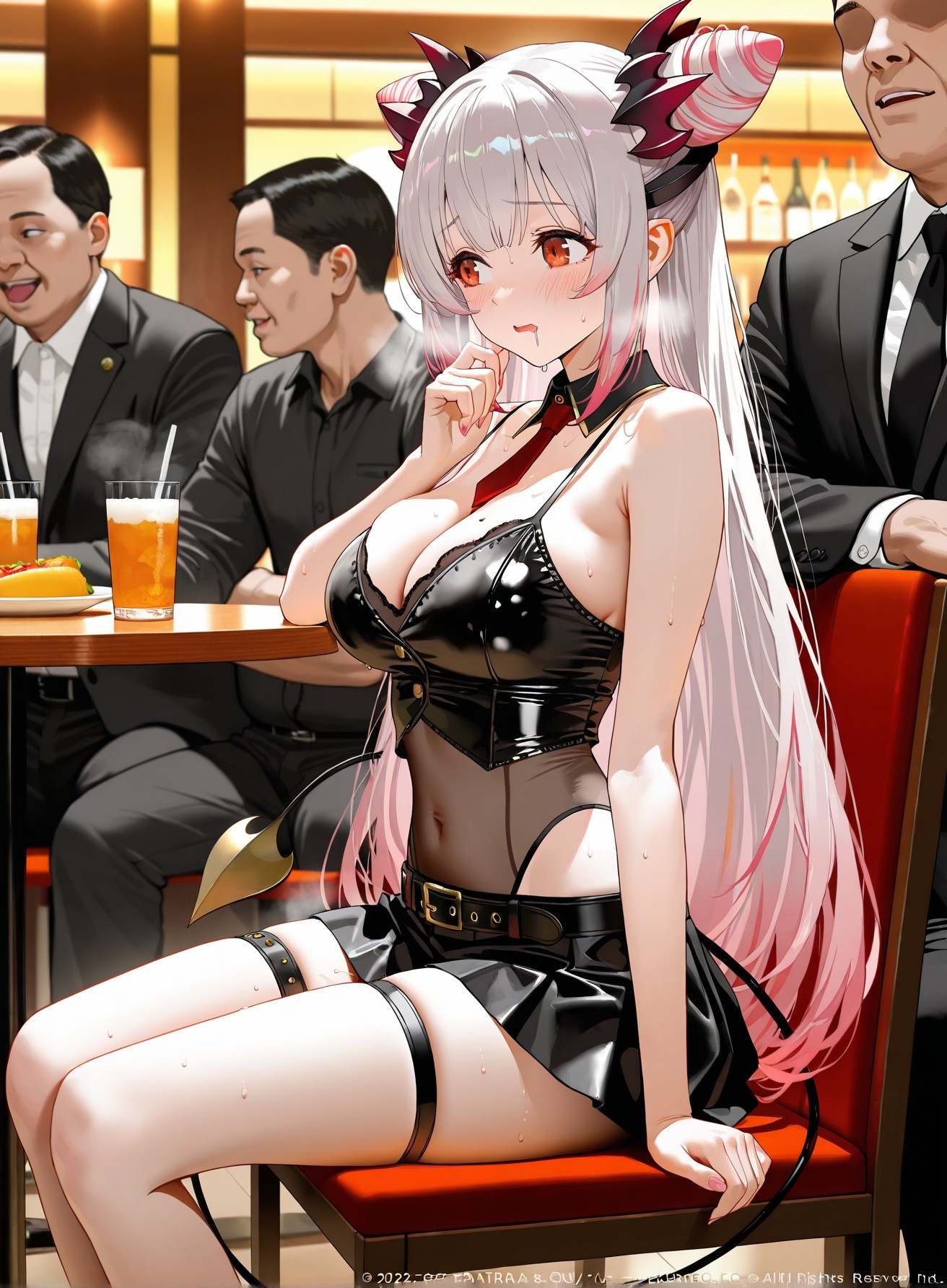 AI Generated Anime Girl - Virtual YouTuber Parta Suou：黑丝紧身衣露穴 261P