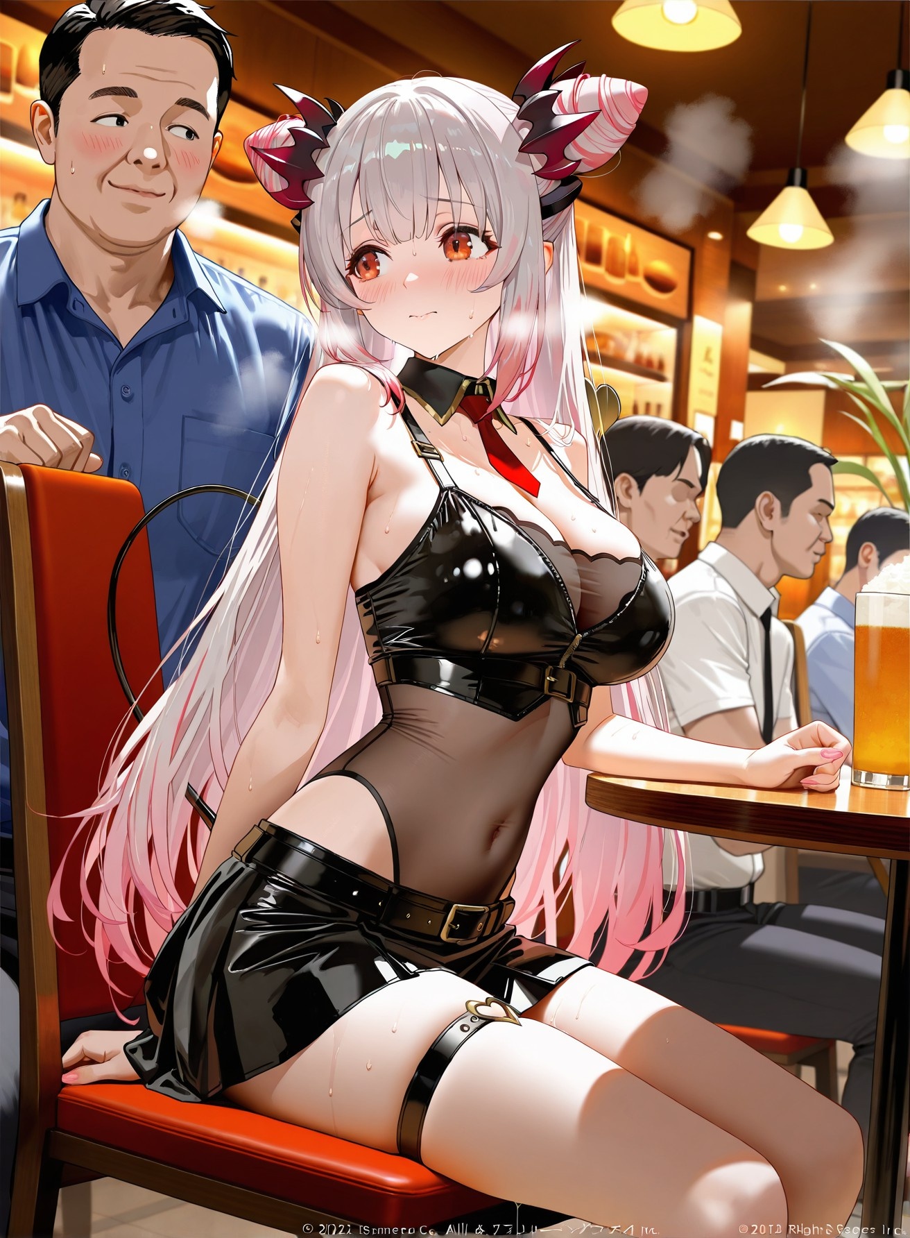 AI Generated Anime Girl - Virtual YouTuber Parta Suou：黑丝紧身衣露穴 261P