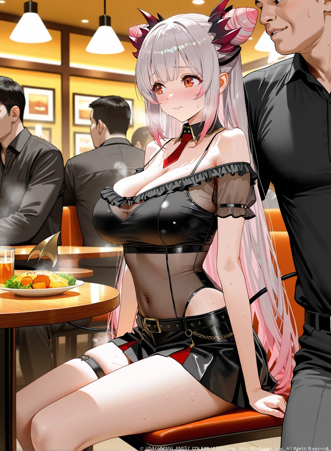 AI Generated Anime Girl - Virtual YouTuber Parta Suou：黑丝紧身衣露穴 261P