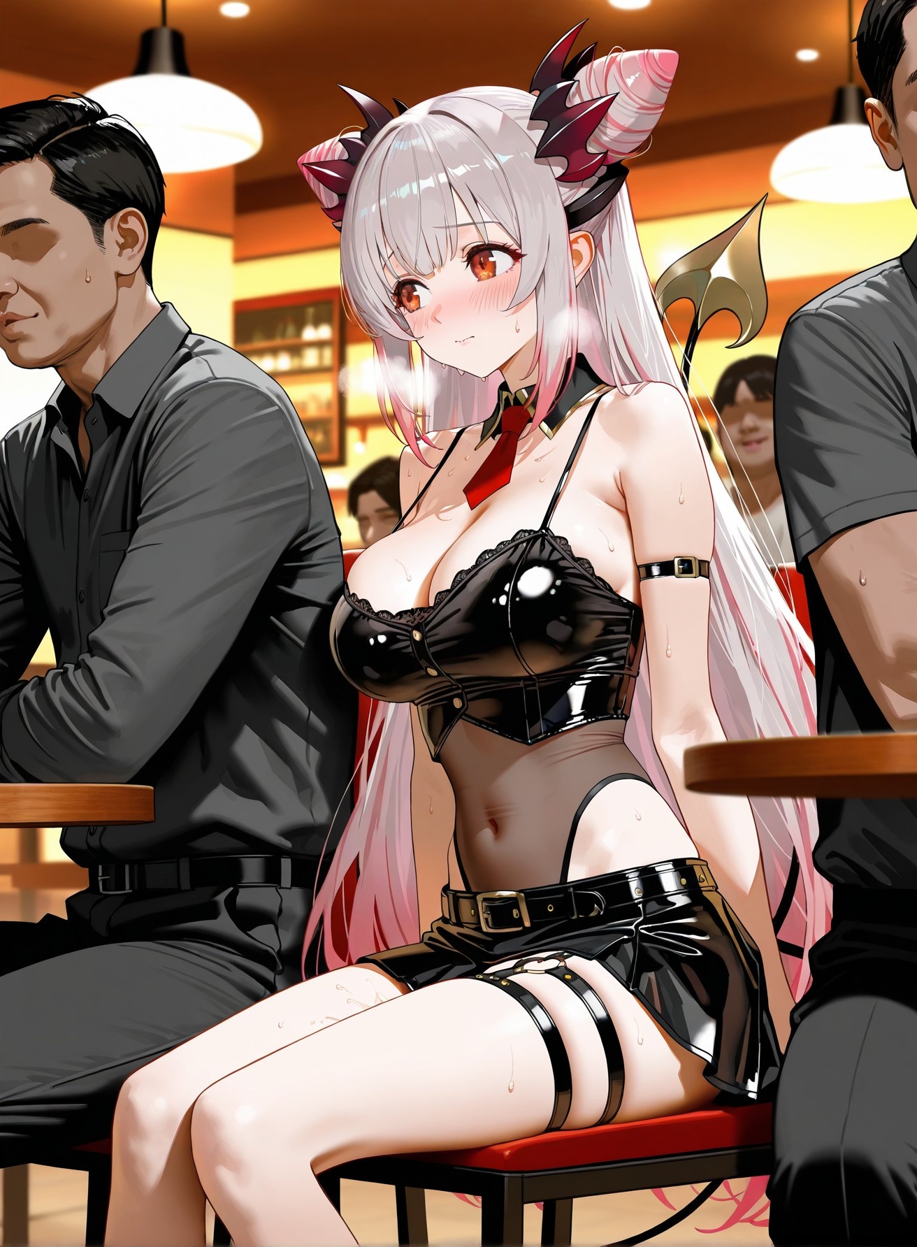 AI Generated Anime Girl - Virtual YouTuber Parta Suou：黑丝紧身衣露穴 261P