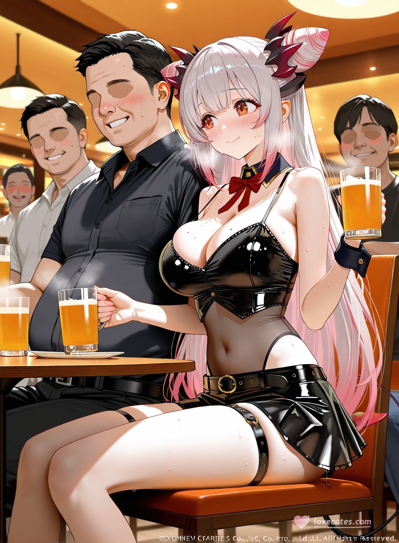 AI Generated Anime Girl - Virtual YouTuber Parta Suou：黑丝紧身衣露穴 261P