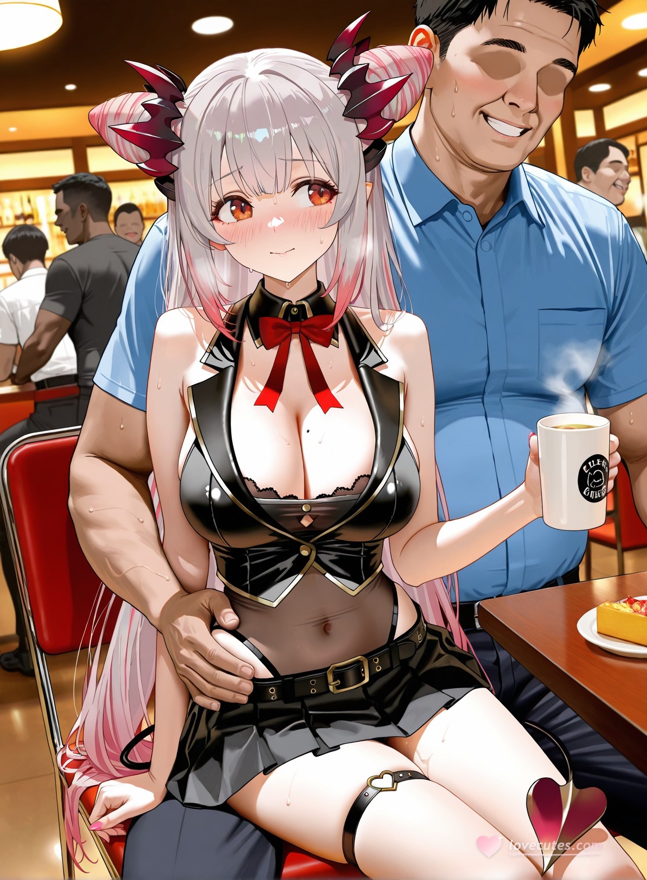 AI Generated Anime Girl - Virtual YouTuber Parta Suou：黑丝紧身衣露穴 261P