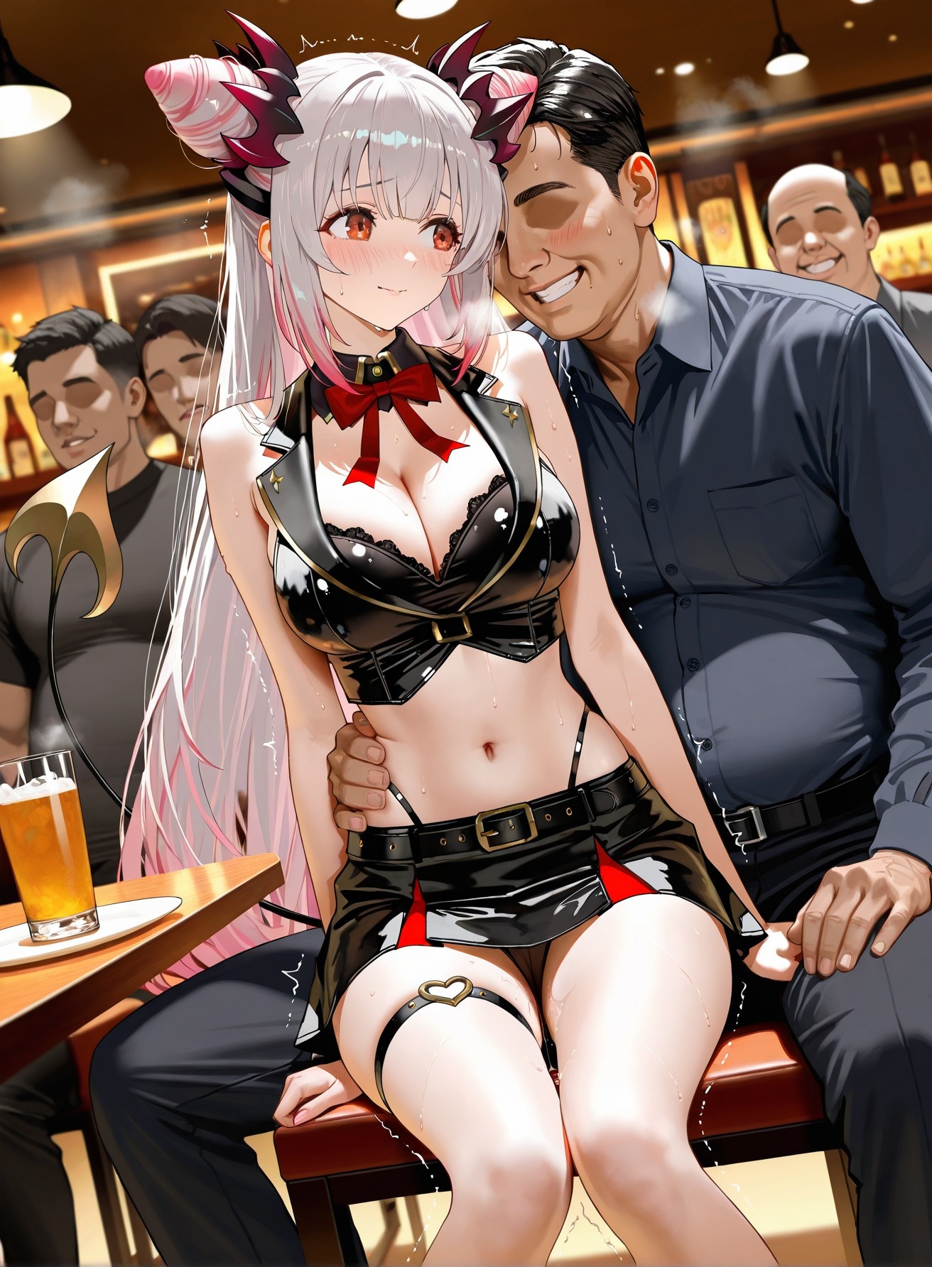 AI Generated Anime Girl - Virtual YouTuber Parta Suou：黑丝紧身衣露穴 261P
