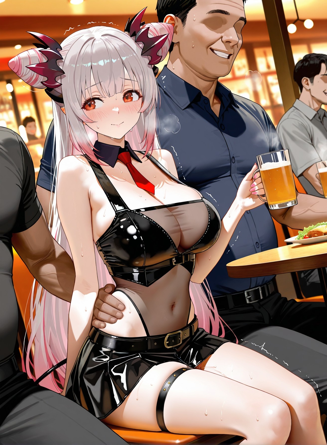 AI Generated Anime Girl - Virtual YouTuber Parta Suou：黑丝紧身衣露穴 261P