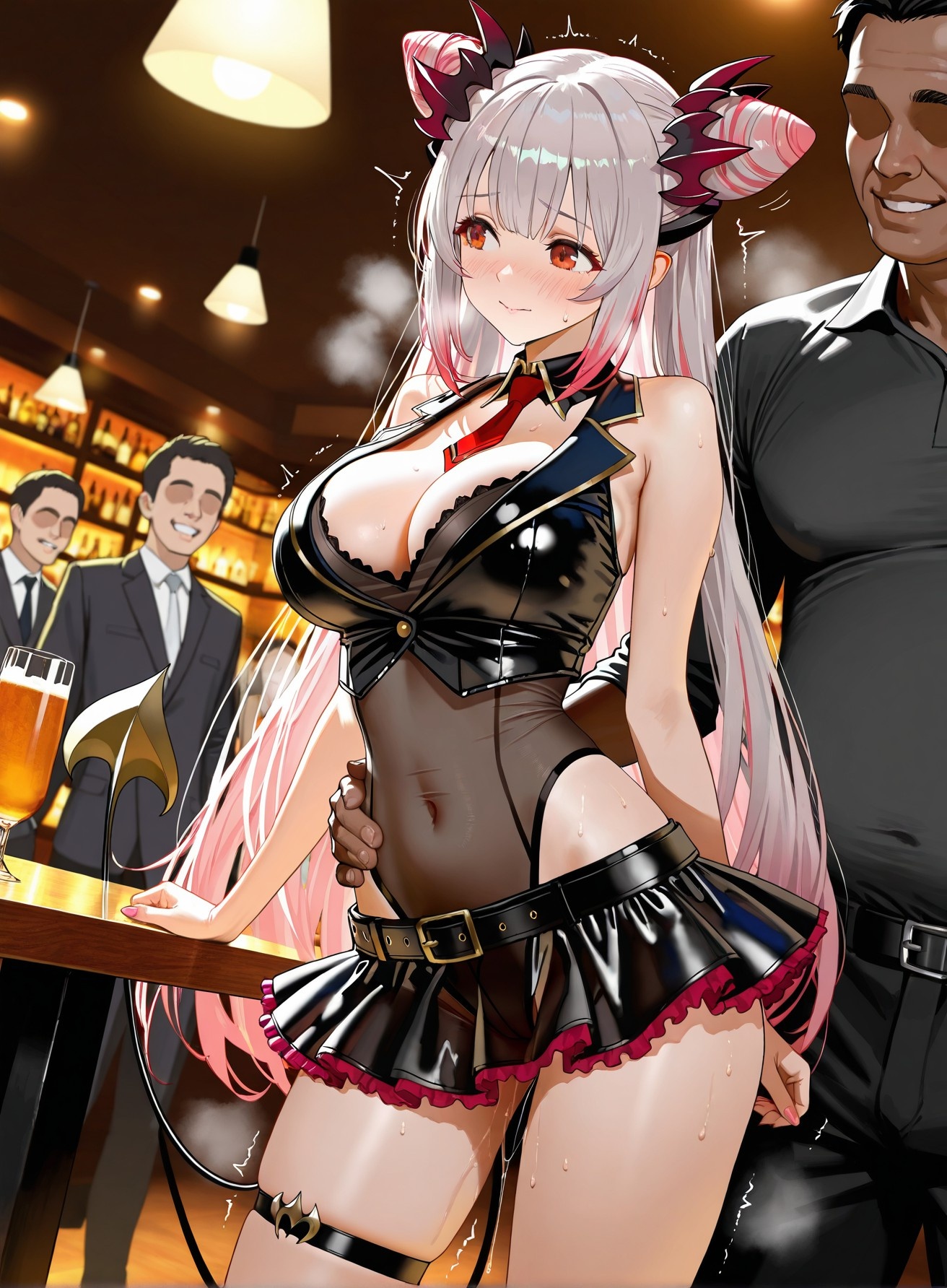 AI Generated Anime Girl - Virtual YouTuber Parta Suou：黑丝紧身衣露穴 261P
