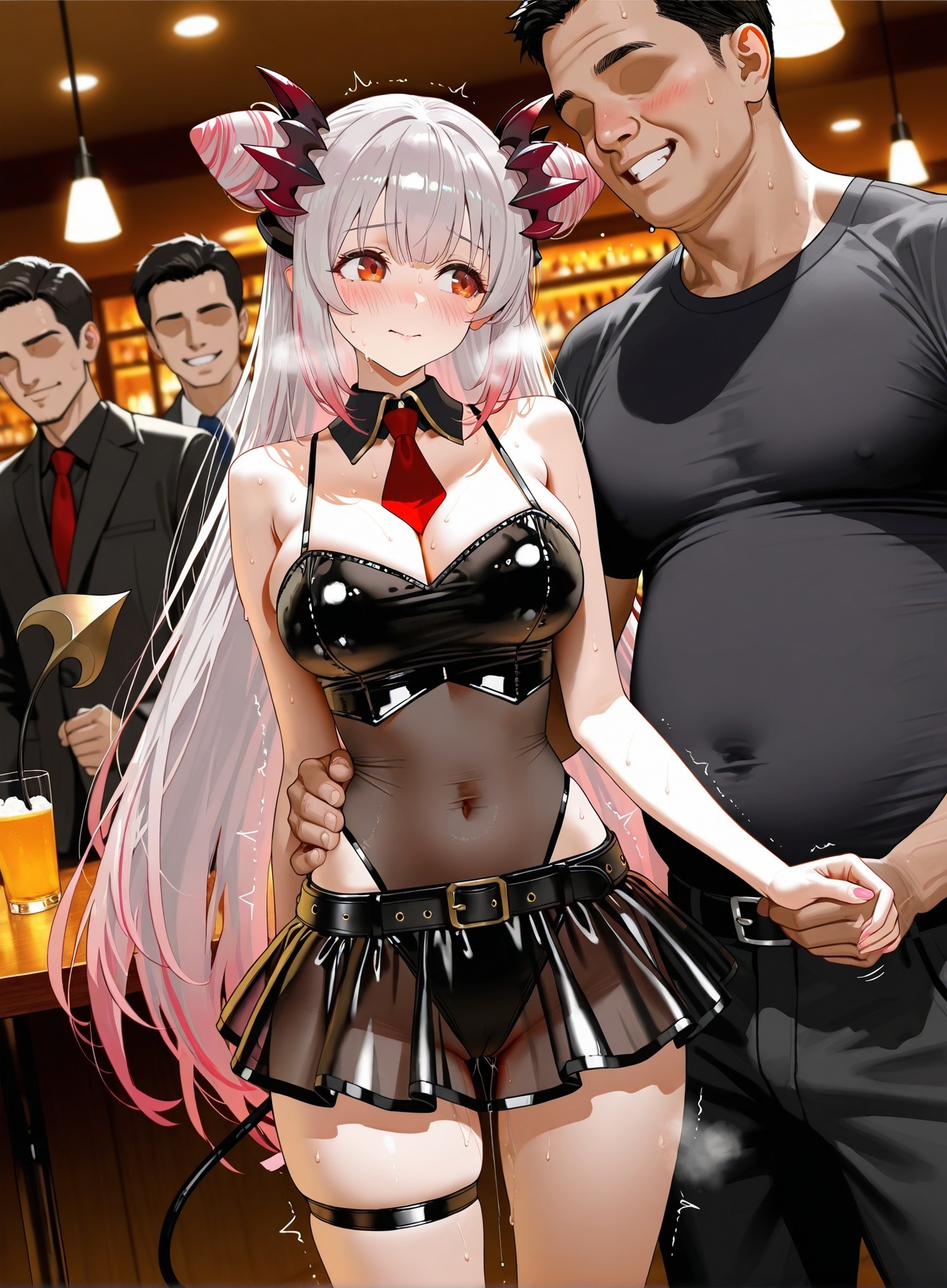 AI Generated Anime Girl - Virtual YouTuber Parta Suou：黑丝紧身衣露穴 261P