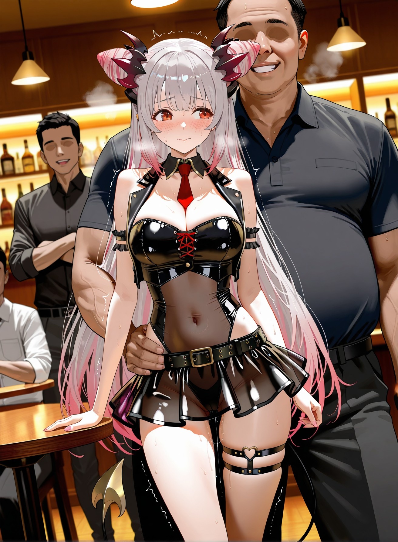 AI Generated Anime Girl - Virtual YouTuber Parta Suou：黑丝紧身衣露穴 261P