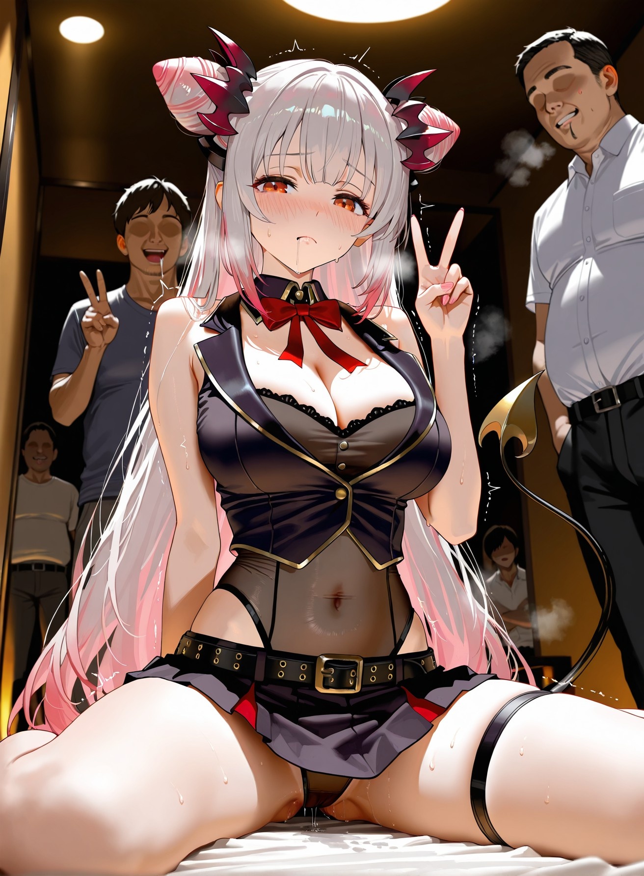 AI Generated Anime Girl - Virtual YouTuber Parta Suou：黑丝紧身衣露穴 261P