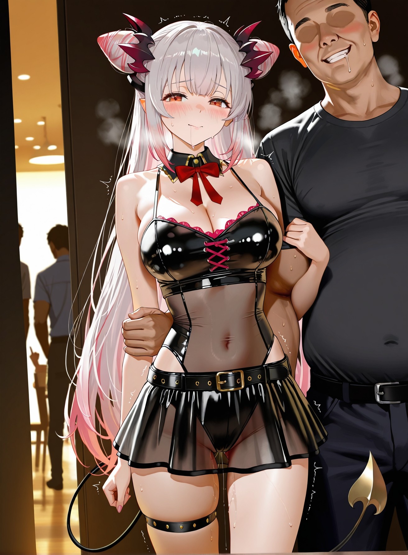 AI Generated Anime Girl - Virtual YouTuber Parta Suou：黑丝紧身衣露穴 261P