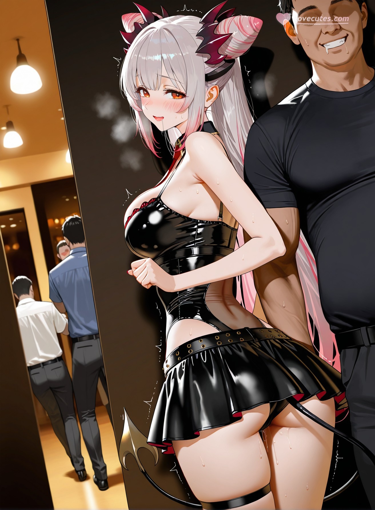 AI Generated Anime Girl - Virtual YouTuber Parta Suou：黑丝紧身衣露穴 261P