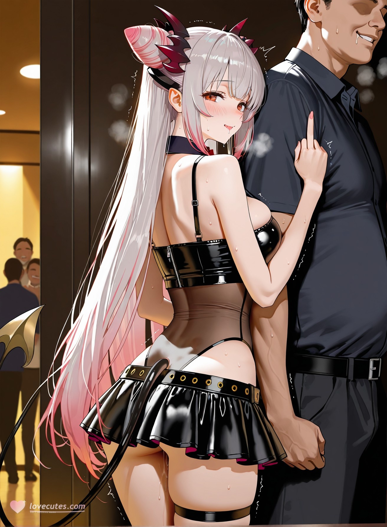 AI Generated Anime Girl - Virtual YouTuber Parta Suou：黑丝紧身衣露穴 261P