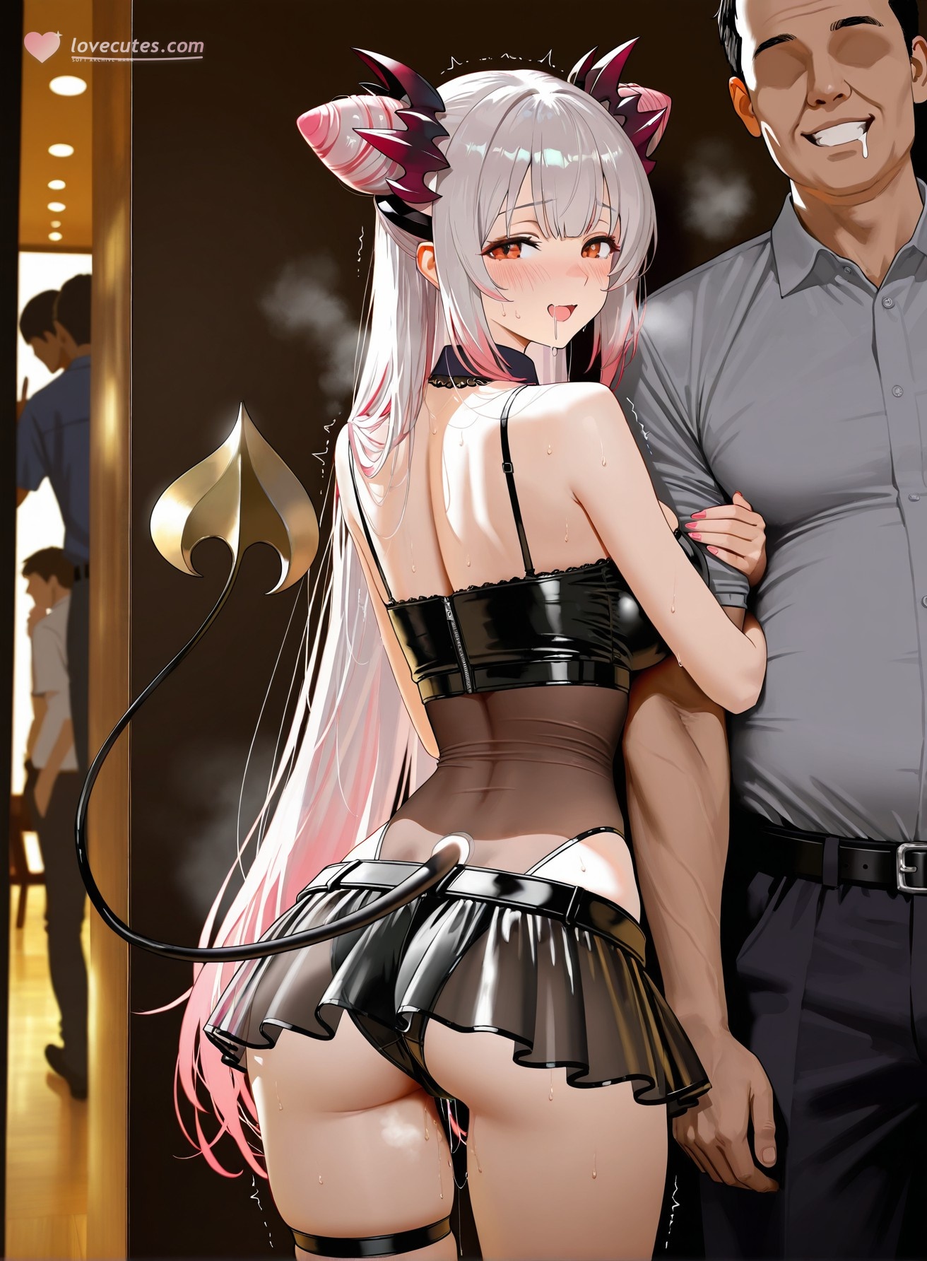AI Generated Anime Girl - Virtual YouTuber Parta Suou：黑丝紧身衣露穴 261P