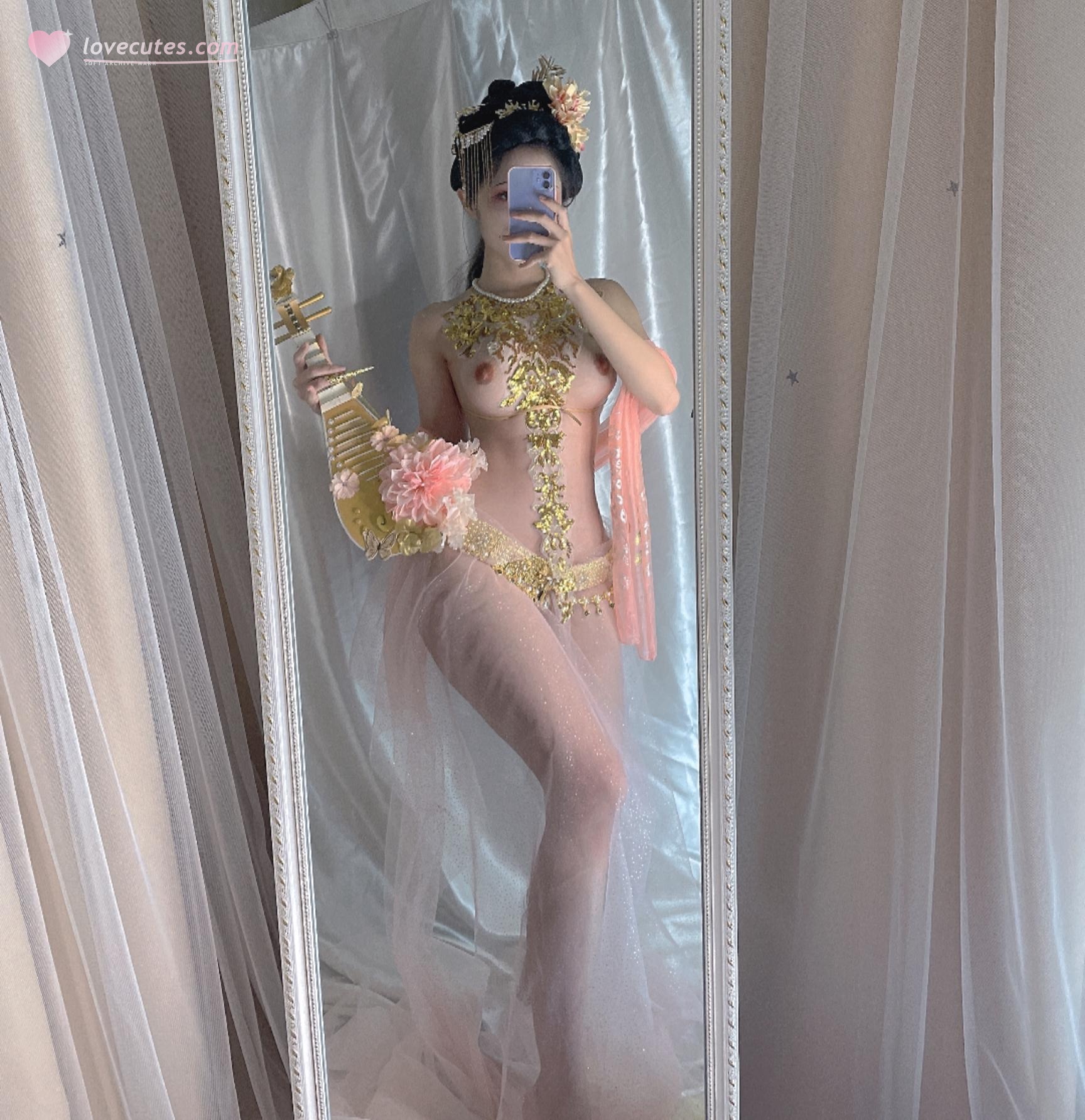 [私房] ไทเทเนียม TiTi - กุ้ยเฟย: ผ้าบางสีชมพูอ่อนกับอกเปลือยสวยงาม สไตล์โบราณ 32P