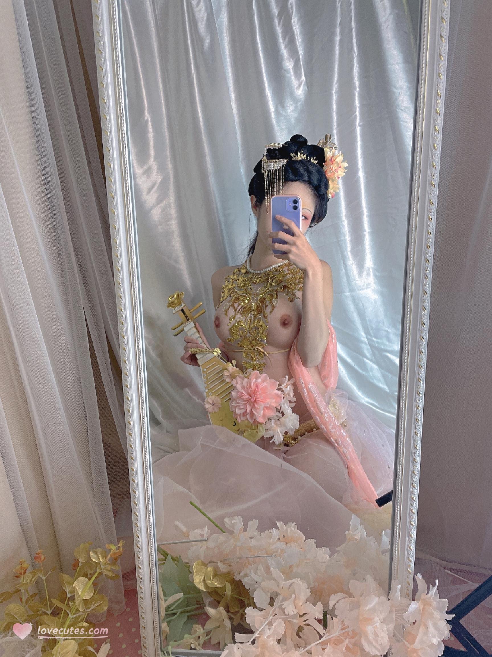 [Private Collection] Titanium Alloy TiTi - Imperial Concubine: Blush Pink Sheer Semi-Nude Beauty in Ancient Style 32P
