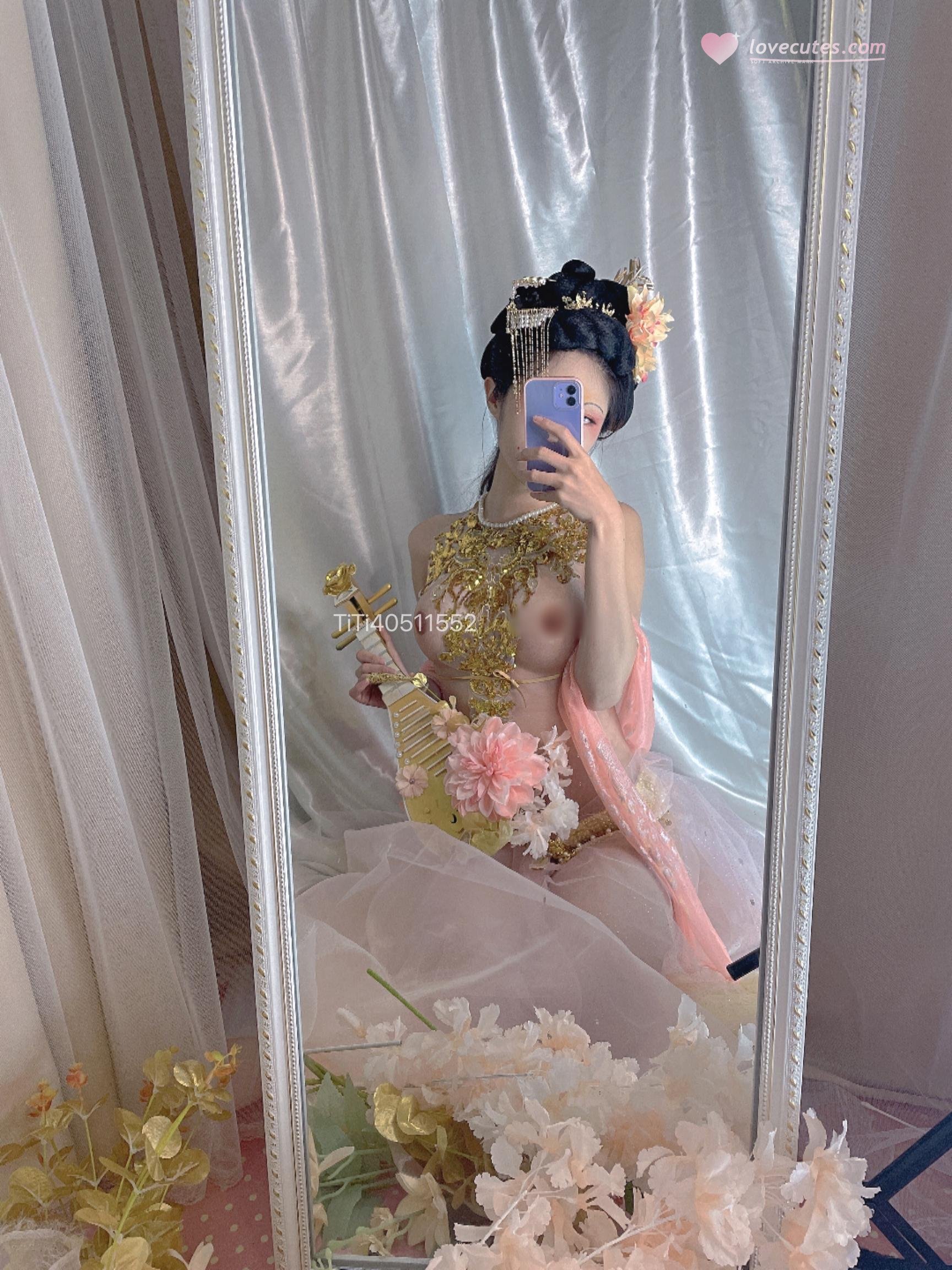 [Private Collection] Titanium Alloy TiTi - Imperial Concubine: Blush Pink Sheer Semi-Nude Beauty in Ancient Style 32P