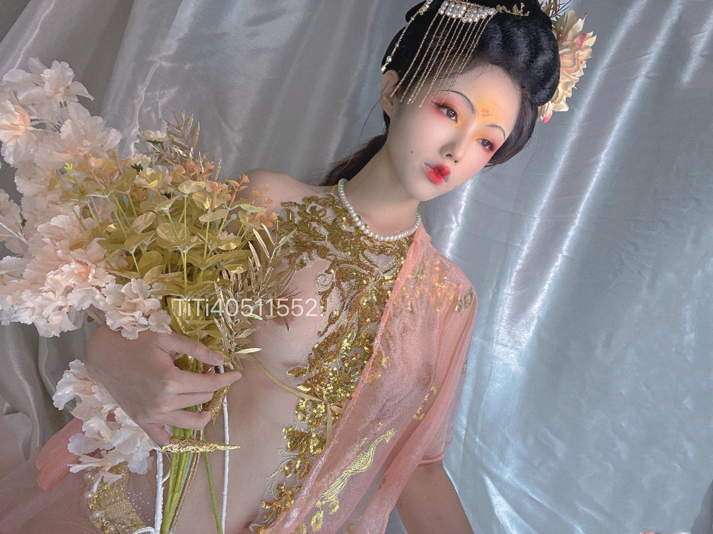 [Private Collection] Titanium Alloy TiTi - Imperial Concubine: Blush Pink Sheer Semi-Nude Beauty in Ancient Style 32P