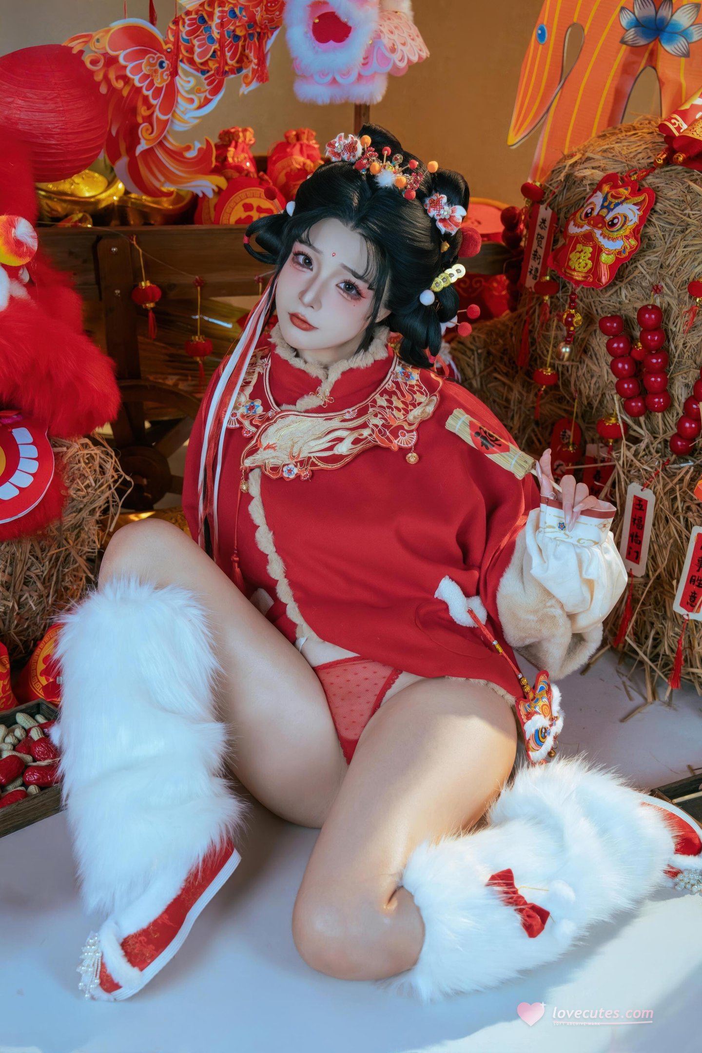 [私房] yuuhui玉匯 - 2026新春特輯 醒獅少女：新春醒獅貼紙遮點 大尺度 131P2V
