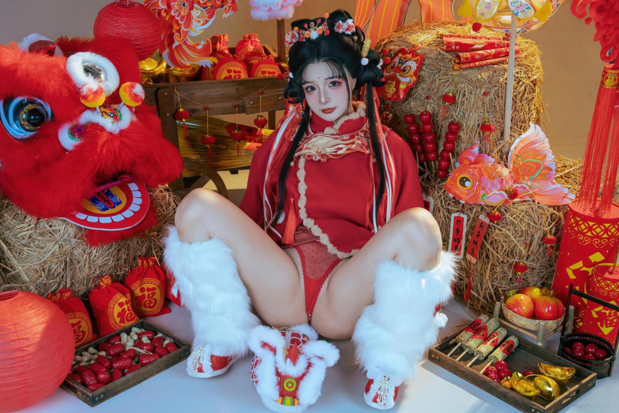 [Private] Yuuhui - 2026 Spring Festival Special: Lion Dance Girl - New Year Lion Dance Stickers, Large Scale 131P2V