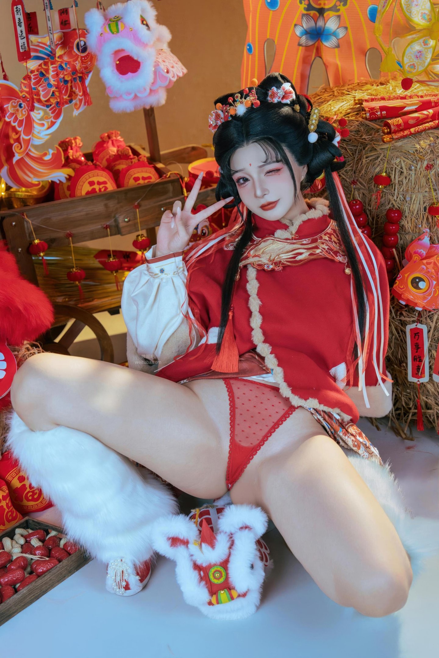 [Private] Yuuhui - 2026 Spring Festival Special: Lion Dance Girl - New Year Lion Dance Stickers, Large Scale 131P2V