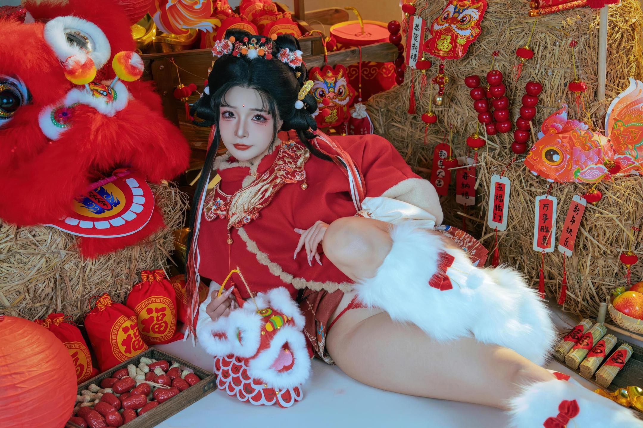 [Private] Yuuhui - 2026 Spring Festival Special: Lion Dance Girl - New Year Lion Dance Stickers, Large Scale 131P2V
