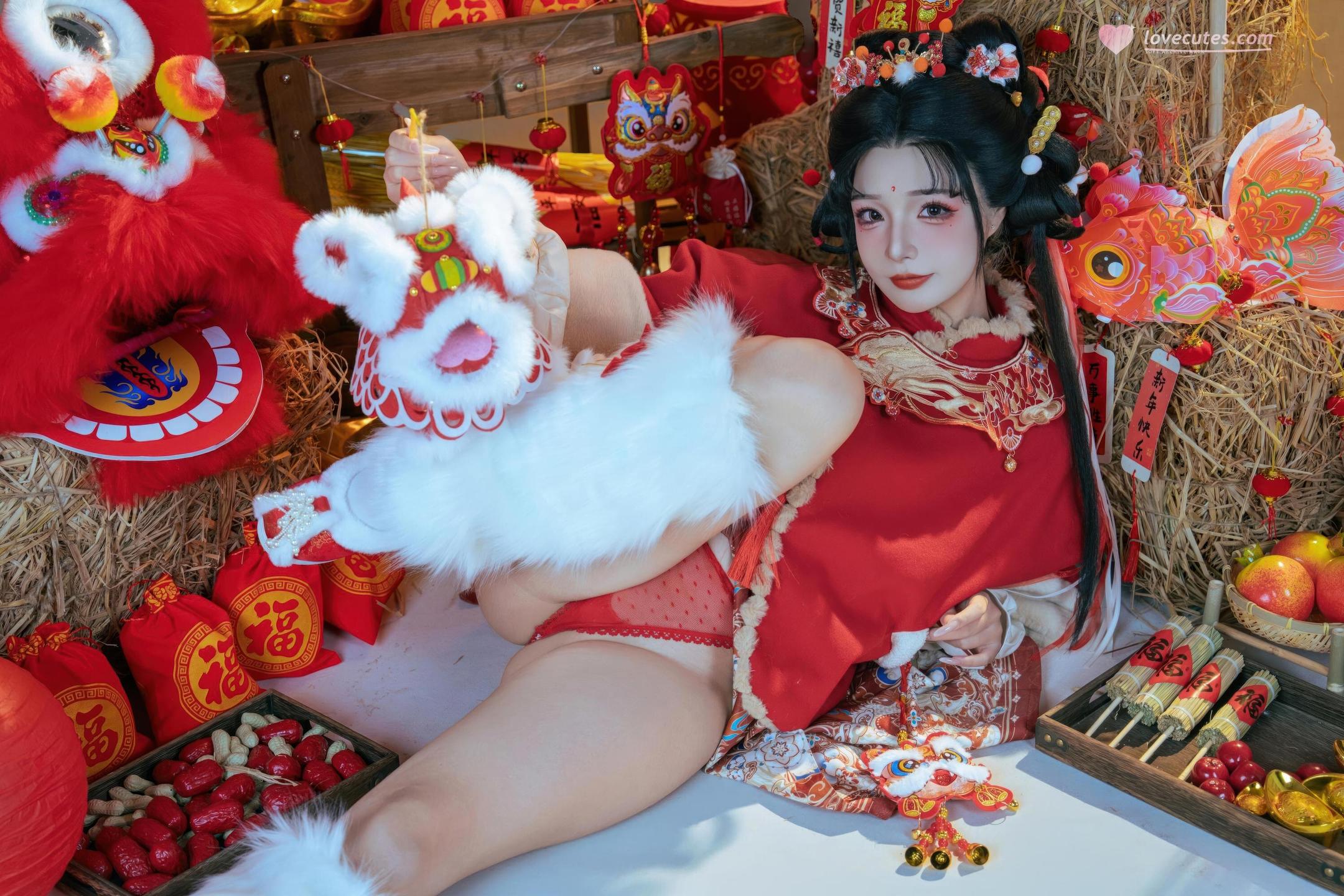 [Private] Yuuhui - 2026 Spring Festival Special: Lion Dance Girl - New Year Lion Dance Stickers, Large Scale 131P2V