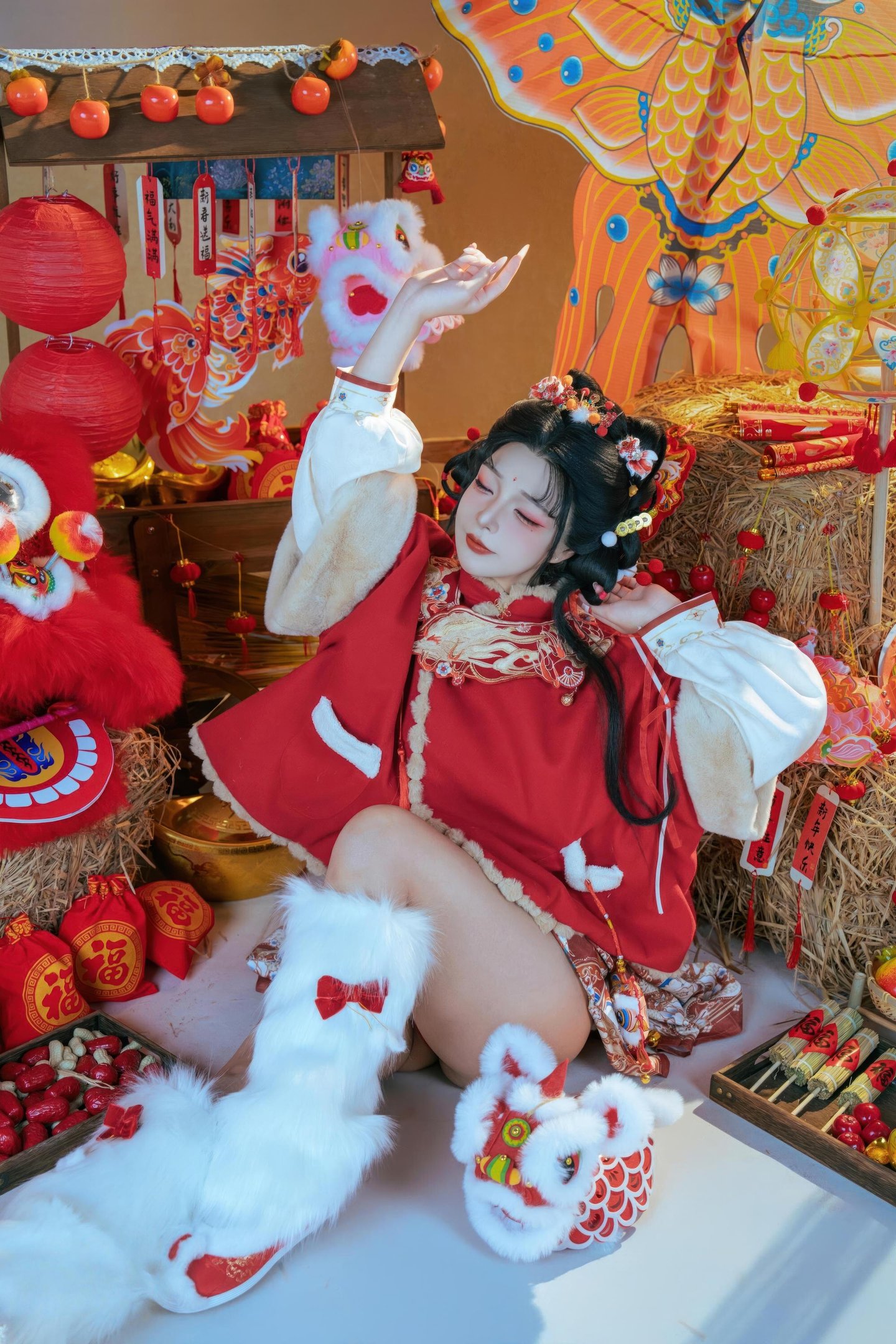 [Private] Yuuhui - 2026 Spring Festival Special: Lion Dance Girl - New Year Lion Dance Stickers, Large Scale 131P2V