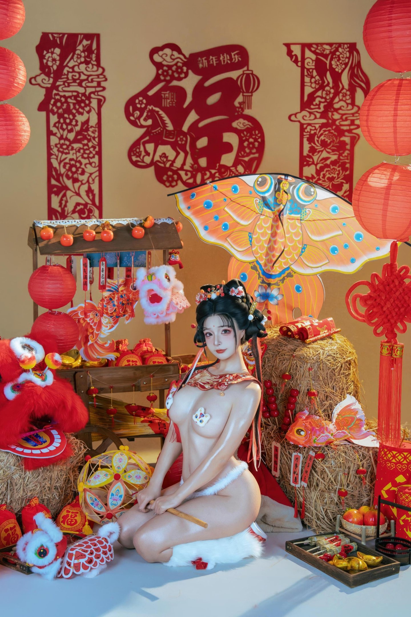 [Private] Yuuhui - 2026 Spring Festival Special: Lion Dance Girl - New Year Lion Dance Stickers, Large Scale 131P2V