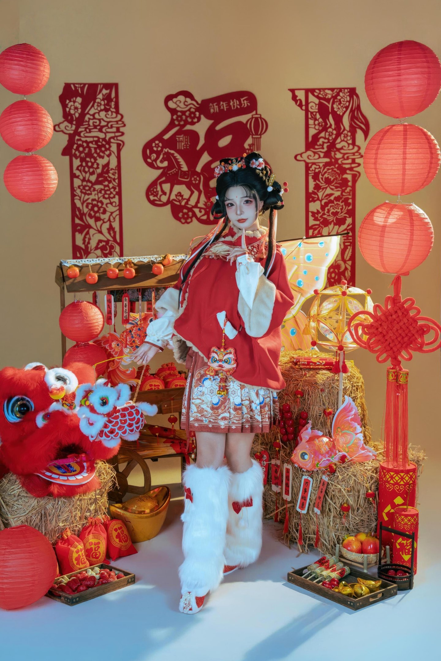 [Private] Yuuhui - 2026 Spring Festival Special: Lion Dance Girl - New Year Lion Dance Stickers, Large Scale 131P2V