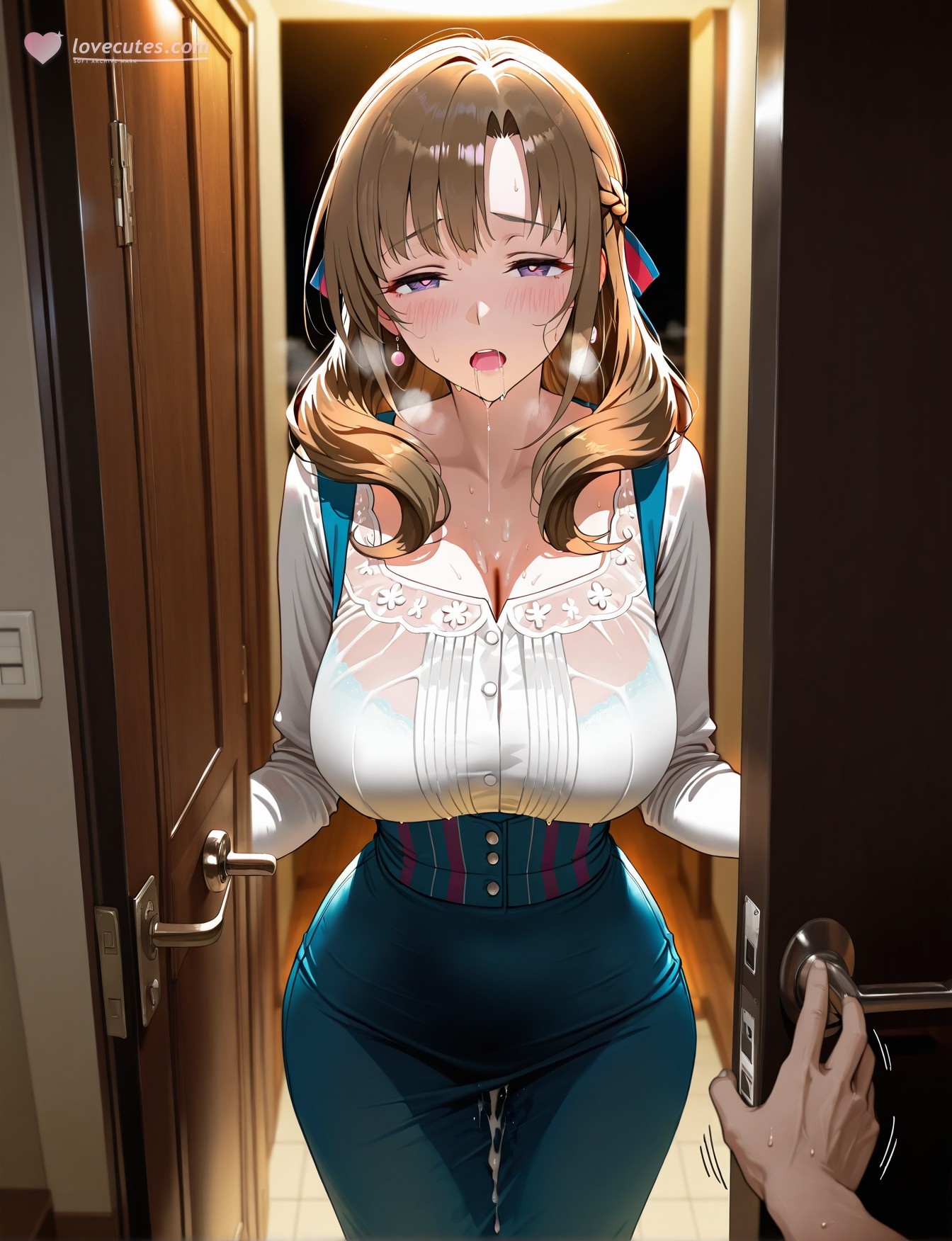 AI Generated Anime Girl - 大好真真子：蕾丝内衣泳装床拍露穴 227P