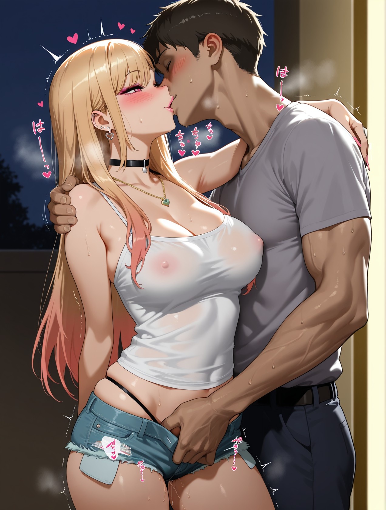 AI生成的動漫女孩 - 更衣人偶墜入愛河 喜多川海夢 NTR：蕾絲內衣緊身衣露穴 190P