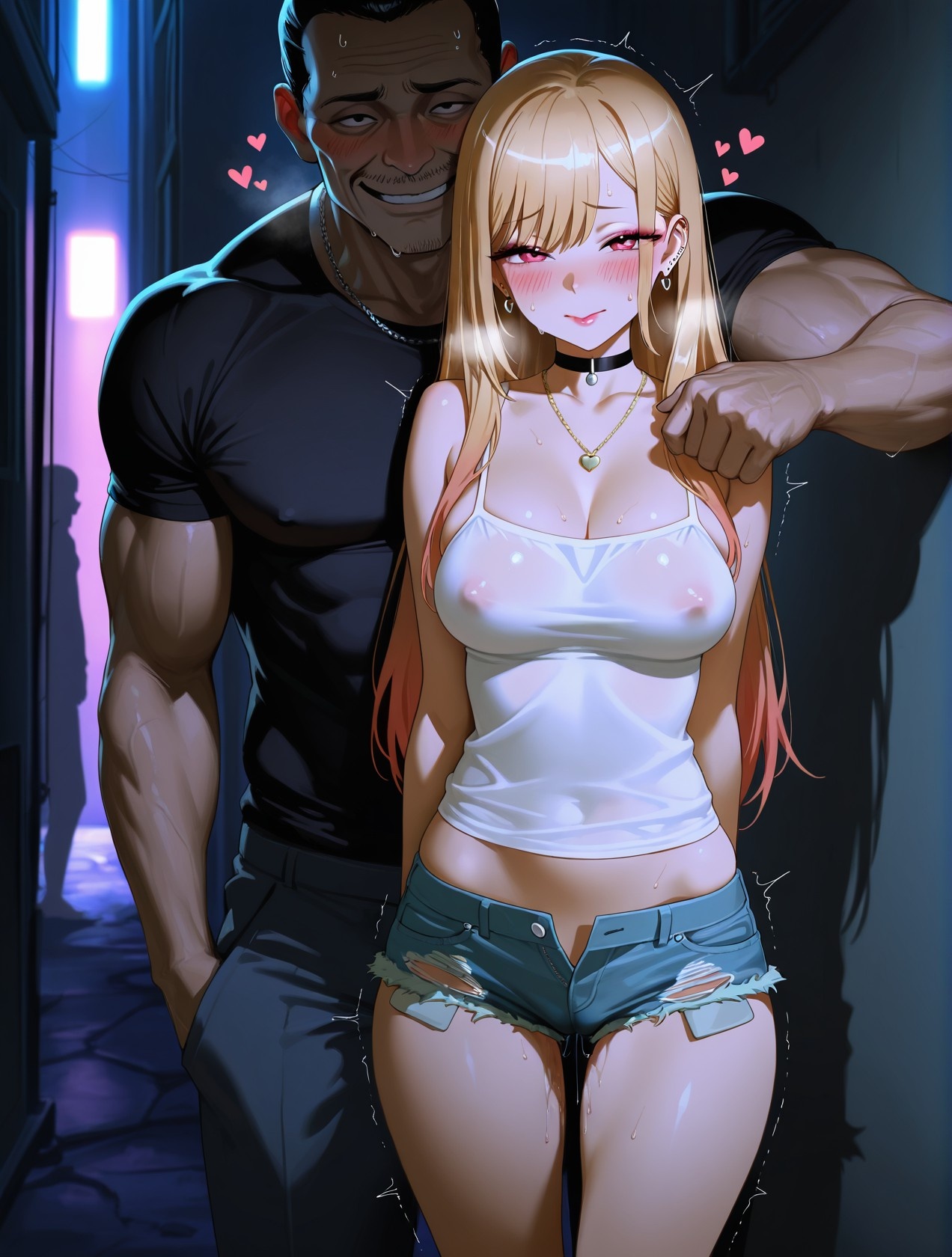 AI Generated Anime Girl - Kido Kawa Umi Falls in Love Vol. 1: Tight Suit Bed Shots 119P