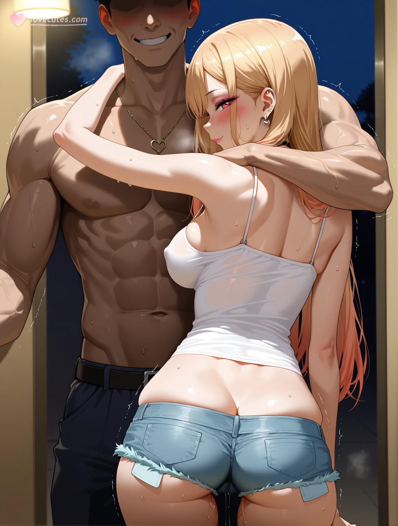 AI Generated Anime Girl - Kido Kawa Umi Falls in Love Vol. 1: Tight Suit Bed Shots 119P
