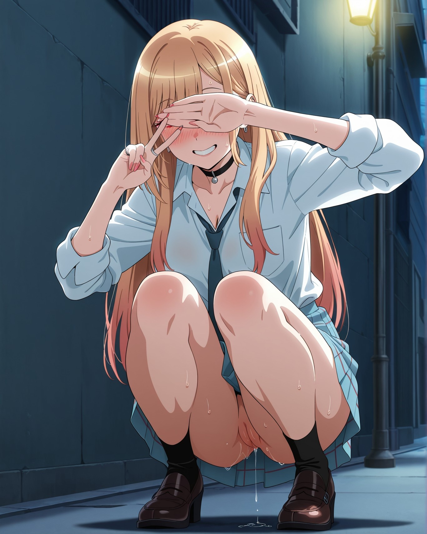 AI Generated Anime Girl - 更衣人偶坠入爱河 喜多川海梦 Vol.3：学生装紧身衣露穴 226P