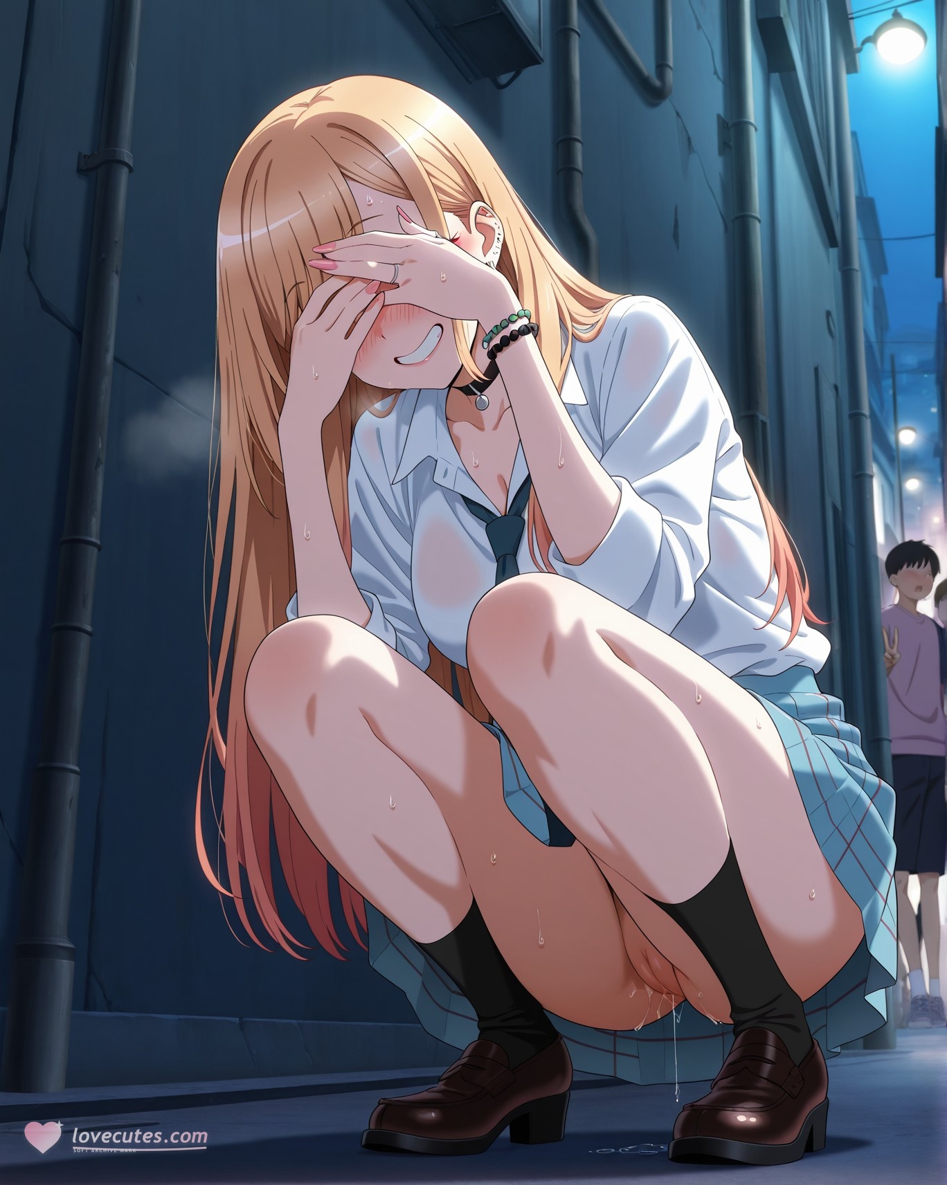 AI Generated Anime Girl - 更衣人偶坠入爱河 喜多川海梦 Vol.3：学生装紧身衣露穴 226P
