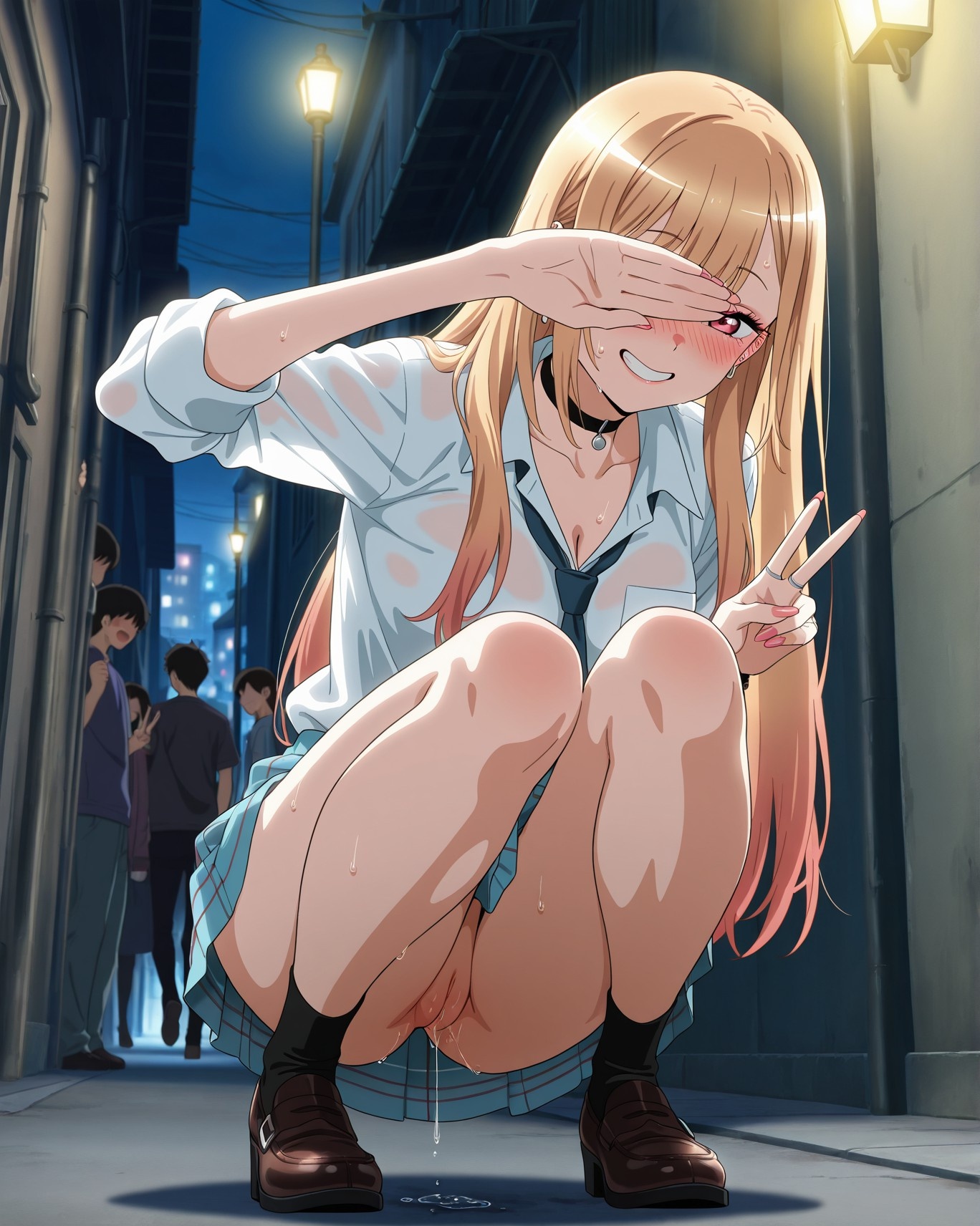 AI Generated Anime Girl - 更衣人偶坠入爱河 喜多川海梦 Vol.3：学生装紧身衣露穴 226P