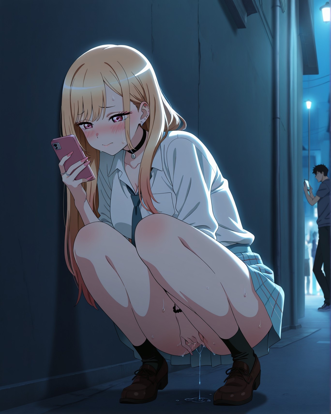AI Generated Anime Girl - 更衣人偶坠入爱河 喜多川海梦 Vol.3：学生装紧身衣露穴 226P