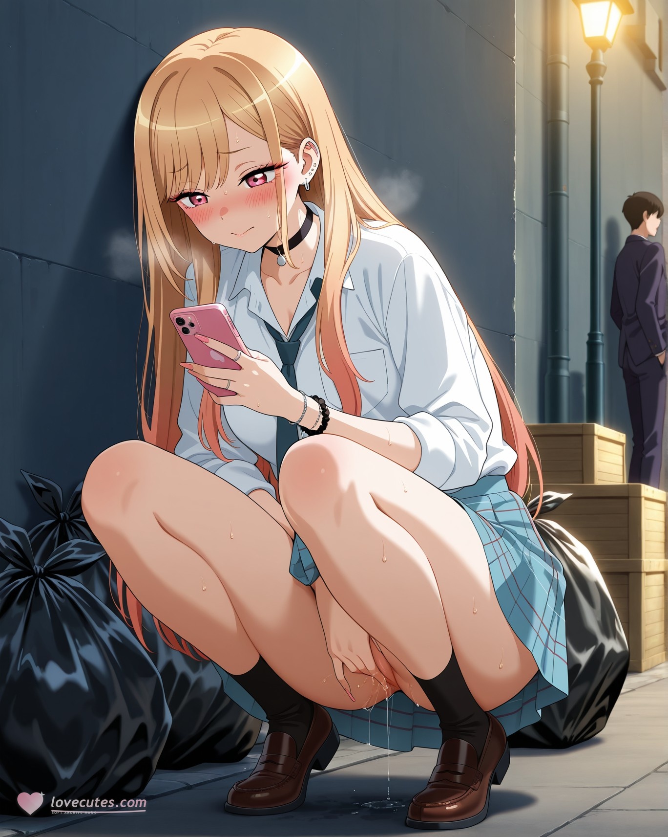 AI Generated Anime Girl - 更衣人偶坠入爱河 喜多川海梦 Vol.3：学生装紧身衣露穴 226P