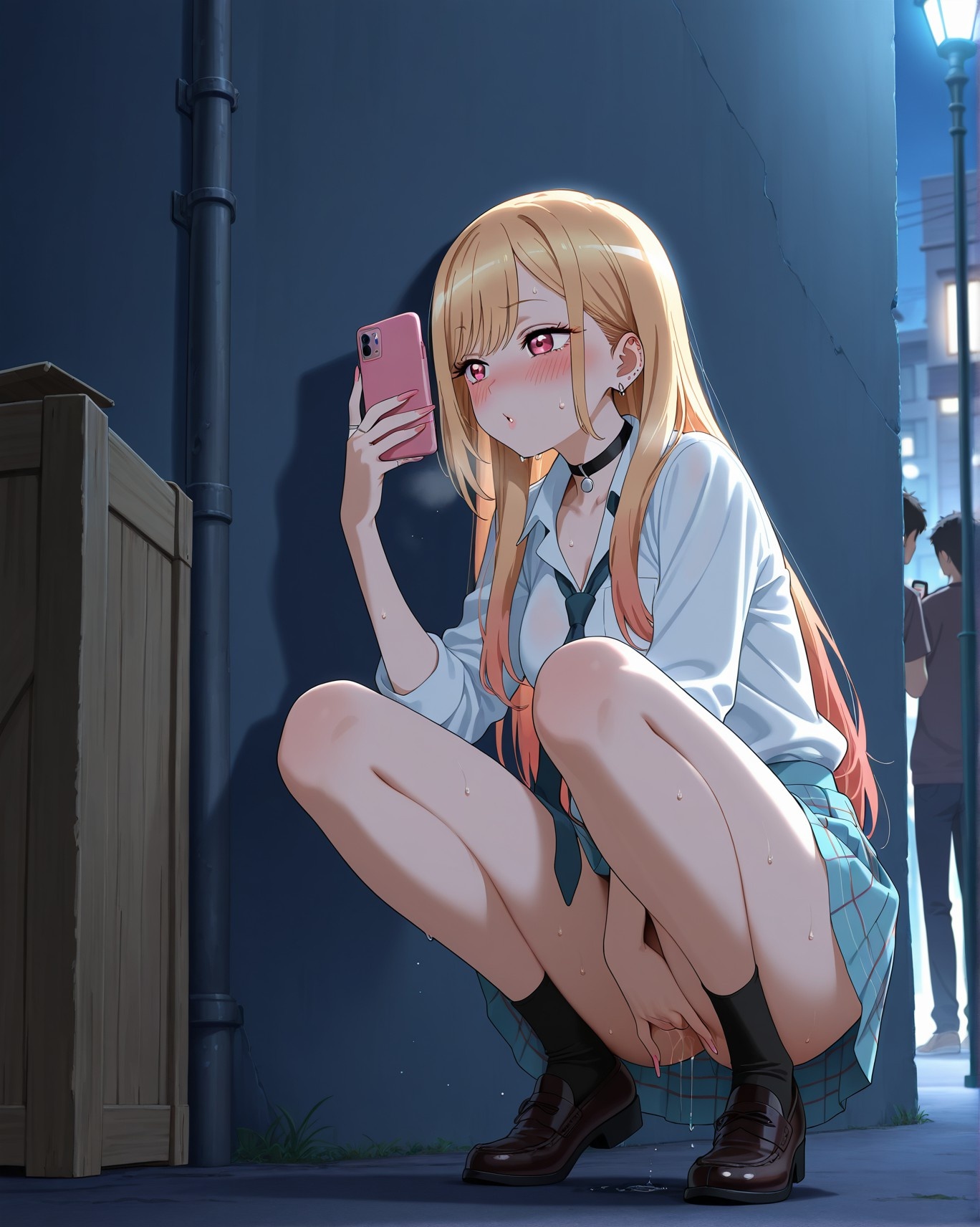 AI 생성 애니메이션 소녀 - 更衣人偶坠入爱河 喜多川海梦 Vol.3: 학생복 타이트 의상 226P