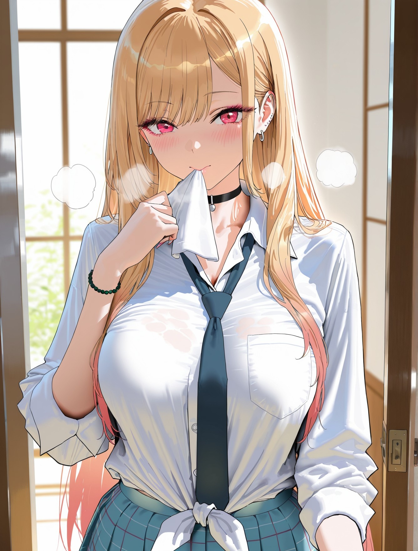 AI 생성 애니메이션 소녀 - 更衣人偶坠入爱河 기타카와 우미무 : 검은 레이스 속옷 노출 162P