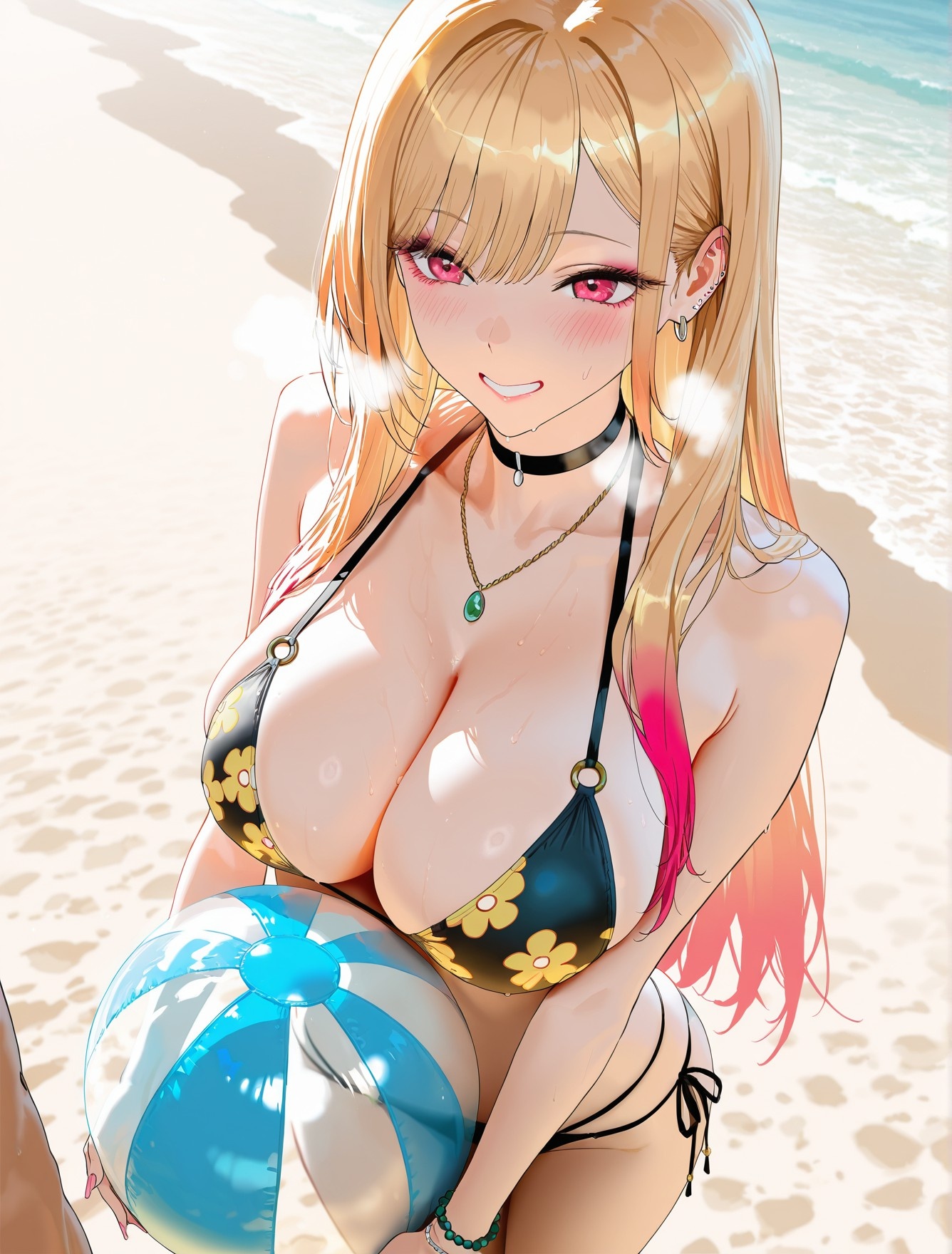 AI Generated Anime Girl - 更衣人偶坠入爱河 喜多川海梦：黑丝蕾丝内衣露穴 162P