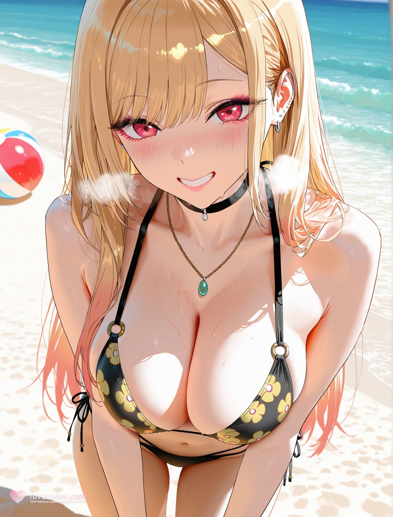 AI Generated Anime Girl - 更衣人偶坠入爱河 喜多川海梦：黑丝蕾丝内衣露穴 162P