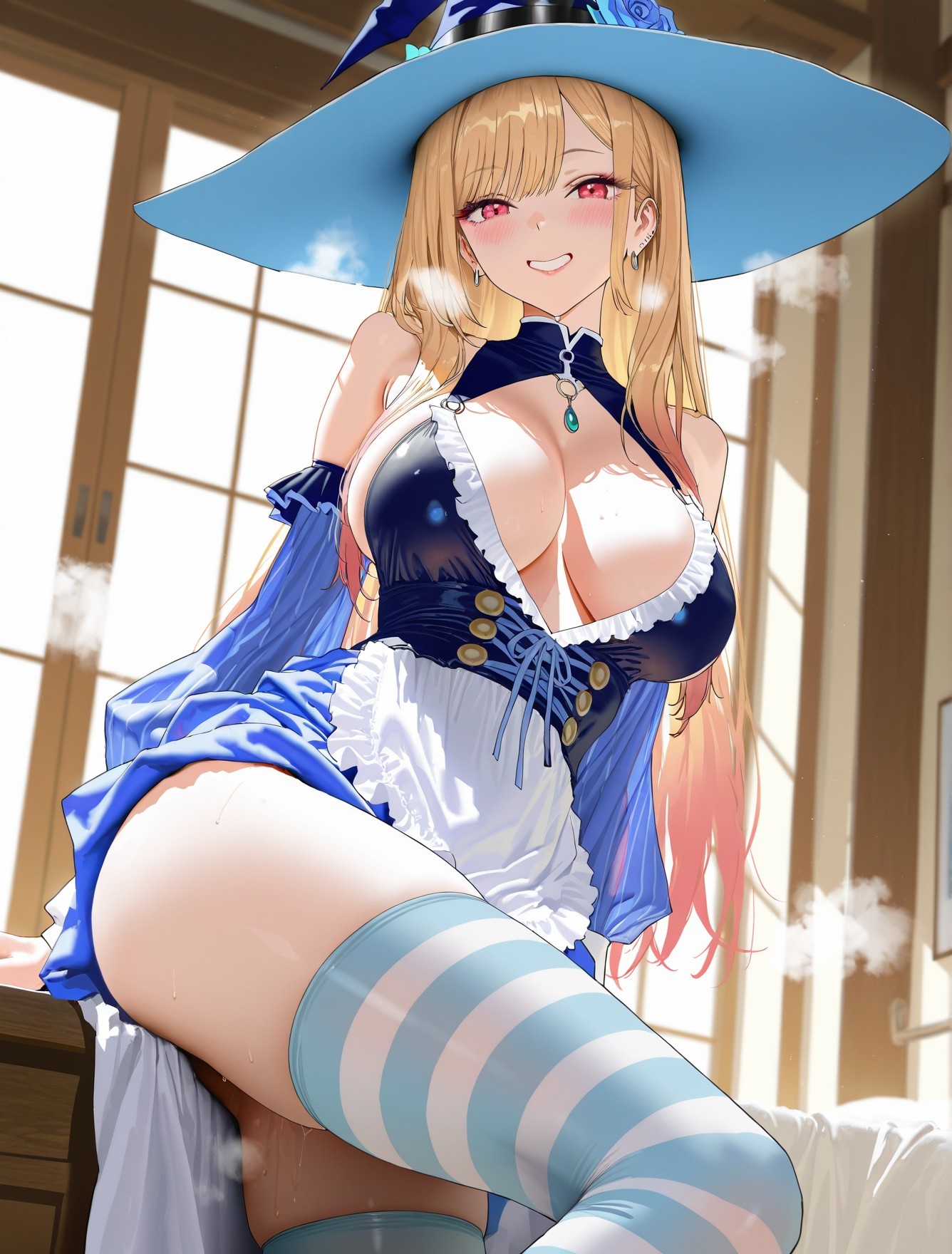 AI Generated Anime Girl - 更衣人偶坠入爱河 喜多川海梦：黑丝蕾丝内衣露穴 162P