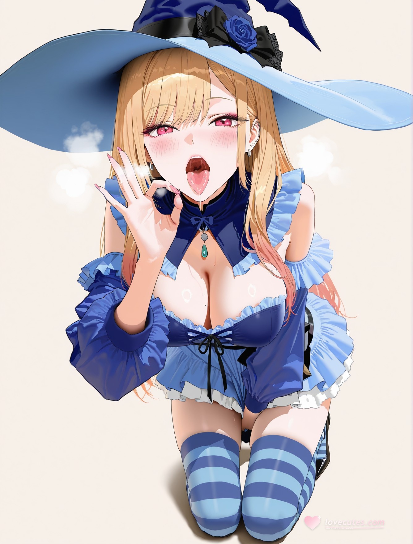AI Generated Anime Girl - 更衣人偶坠入爱河 喜多川海梦：黑丝蕾丝内衣露穴 162P