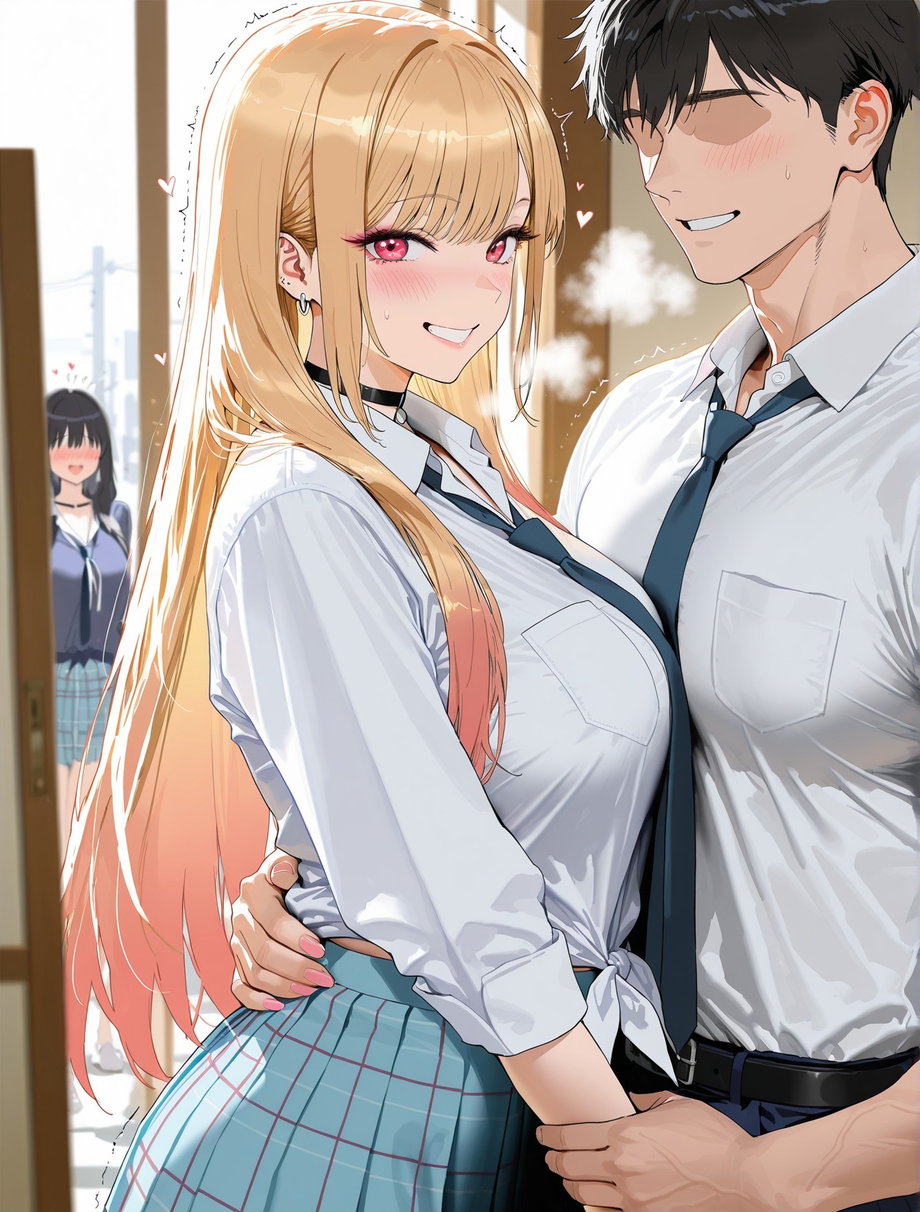 AI Generated Anime Girl - 更衣人偶坠入爱河 喜多川海梦：黑丝蕾丝内衣露穴 162P