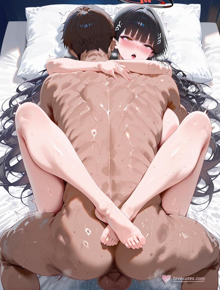 AI生成アニメ少女 - 碧蓝档案 月月理央 Vol.3：レース下着ベッド撮影露穴 91P