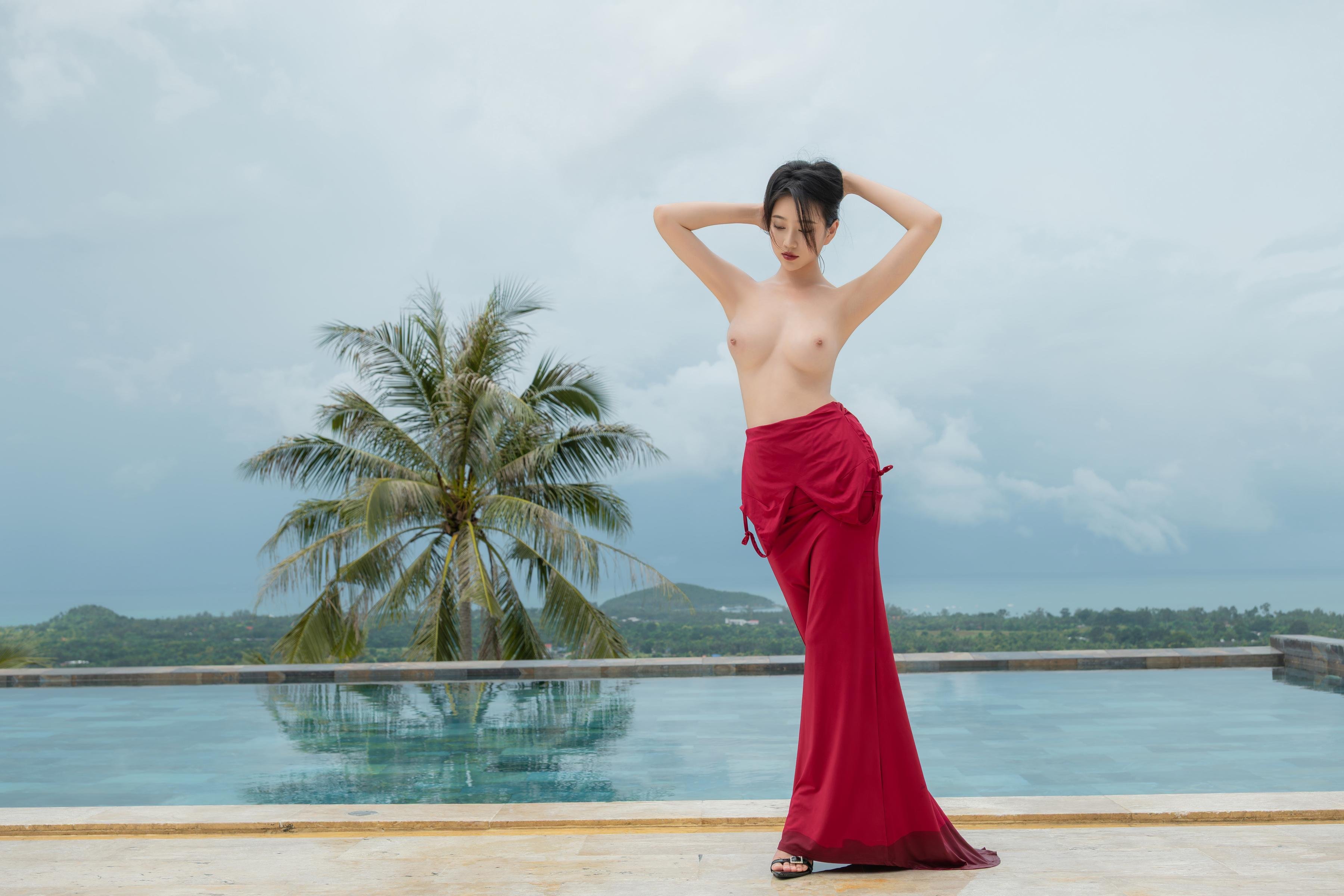[Private] Yearly Nnian - Encounter: Red Dress Poolside Vacation Vibes Revealed 80P
