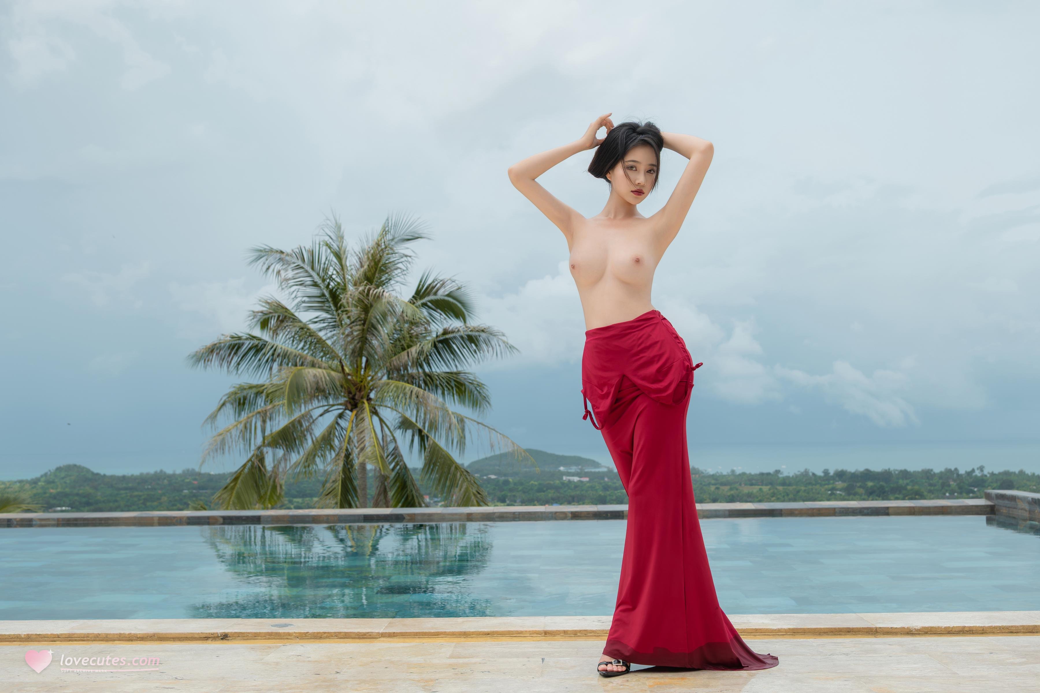 [Private] Yearly Nnian - Encounter: Red Dress Poolside Vacation Vibes Revealed 80P